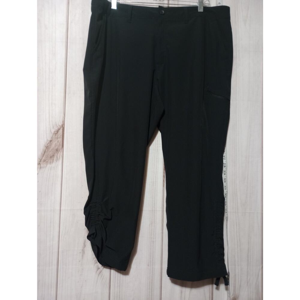 Eddie Bauer Pants Womens 16 Stretch Ripstop Crop Drawstring Hiking Mesh Pockets